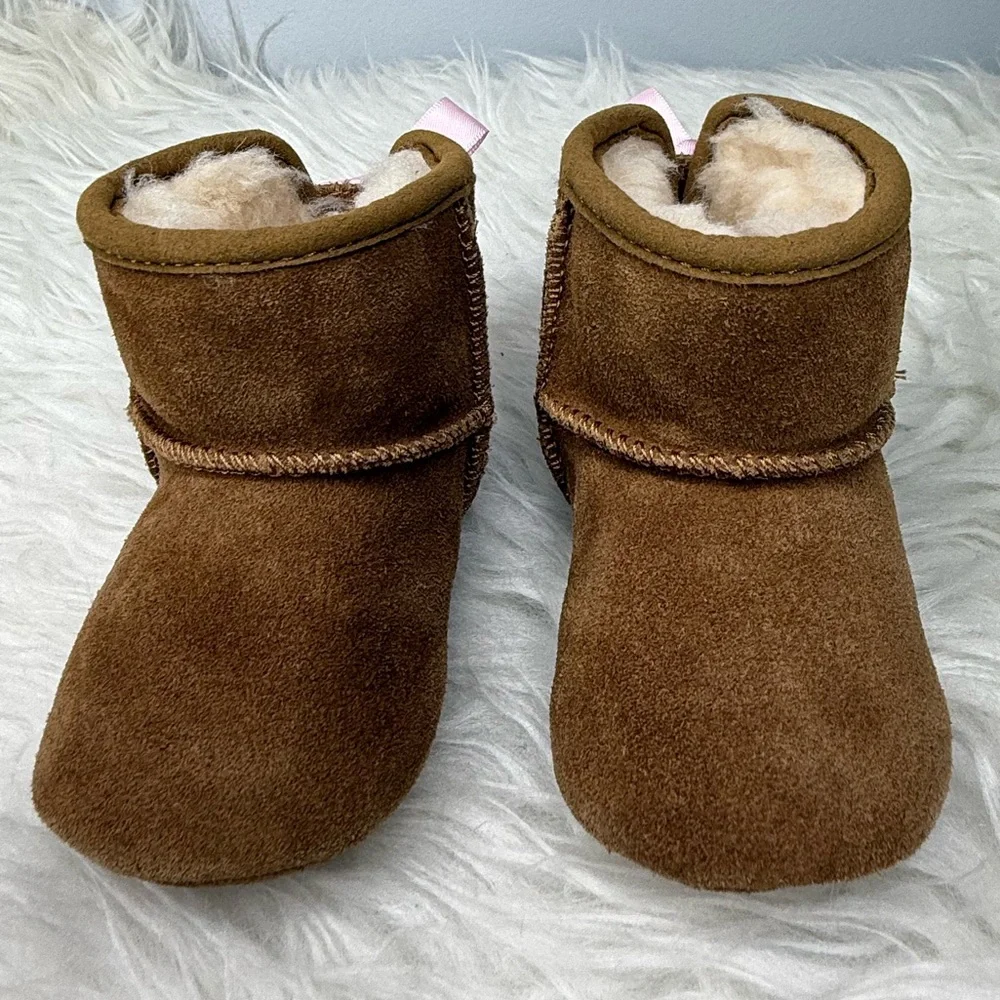 UGG Brown and Tan Baby Boots and Freshly Picked Moccasin Baby Shoe Bundle